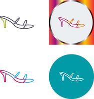 Stylish Sandals Icon Design vector
