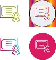 Certificate Icon Design vector