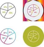 Pie Chart Icon Design vector