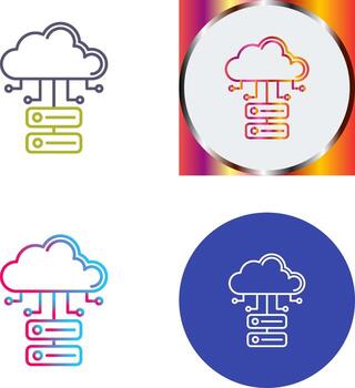nube base de datos icono diseño vector