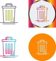Trash Can Icon Design vector