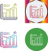 Growth Chart Icon Design vector