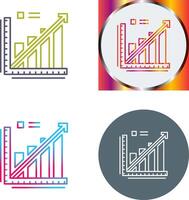 Line Graph Icon Design vector