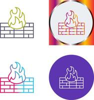 Firewall Icon Design vector