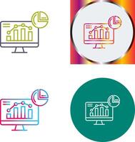 Monitoring Icon Design vector