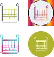 Baby Crib Icon Design vector