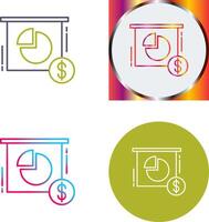 Pie Chart Icon Design vector