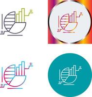 Pie Chart Icon Design vector