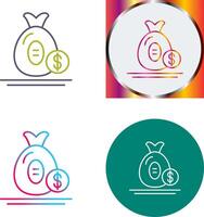 Money Bag Icon Design vector