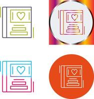 Wedding Album Icon Design vector