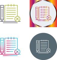 Unchecked Notes Icon Design vector