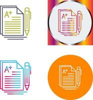 A Grade Icon Design vector