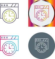 Wall Clock Icon Design vector