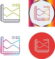 Spline Chart Icon Design vector