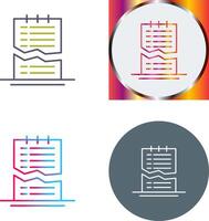 Corrupted List Icon Design vector