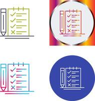 Survey Checklist Icon Design vector