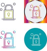 Open Lock Icon Design vector