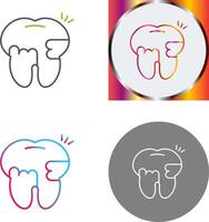 Toothache And Plaque Icon Design vector