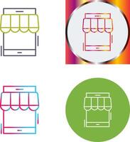 Online Shop Icon Design vector