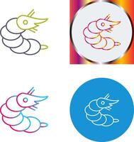 Shrimp Icon Design vector