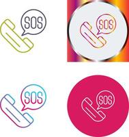 Sos Icon Design vector