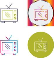 Old TV Icon Design vector