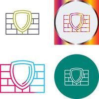 Firewall Icon Design vector