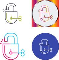 Unlock Icon Design vector