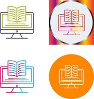 Digital Learning Icon Design vector