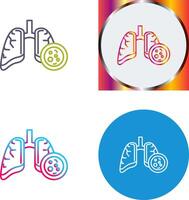 Lung Cancer Icon Design vector