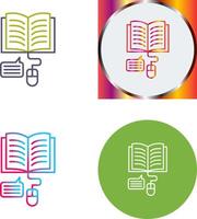 Online Learning Icon Design vector