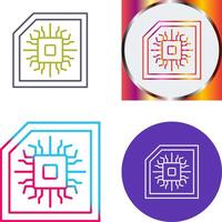 Chip Icon Design vector