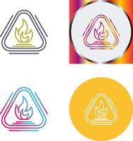 Caution Fire Icon Design vector