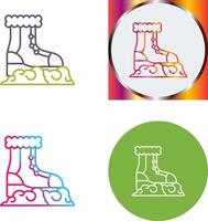 Snow Boots Icon Design vector