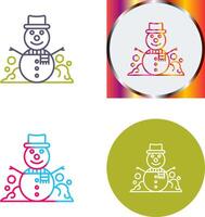 Snowman Icon Design vector