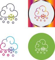 Snow Fall Icon Design vector