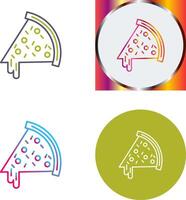 Pizza rebanada icono diseño vector