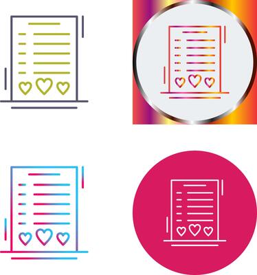 Wishlist Icon Design