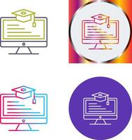 Online Learning Icon Design vector