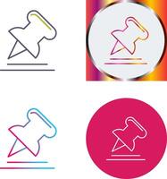 Pin Icon Design vector