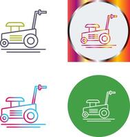 Lawn Mower Icon Design vector