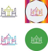 Dinning Table Icon Design vector