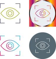 Eye Scan Icon Design vector