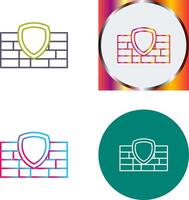 Firewall Icon Design vector