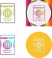 diseño de icono de pasaporte vector