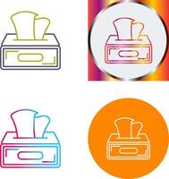 Tissue Box Icon Design vector