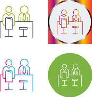 Employee Interview Icon Design vector