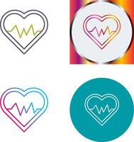 Heart Beat Icon Design vector