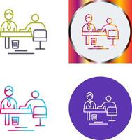 Evaluating work Icon Design vector
