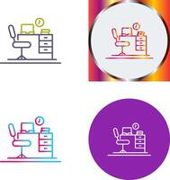 Office Desk Icon Design vector